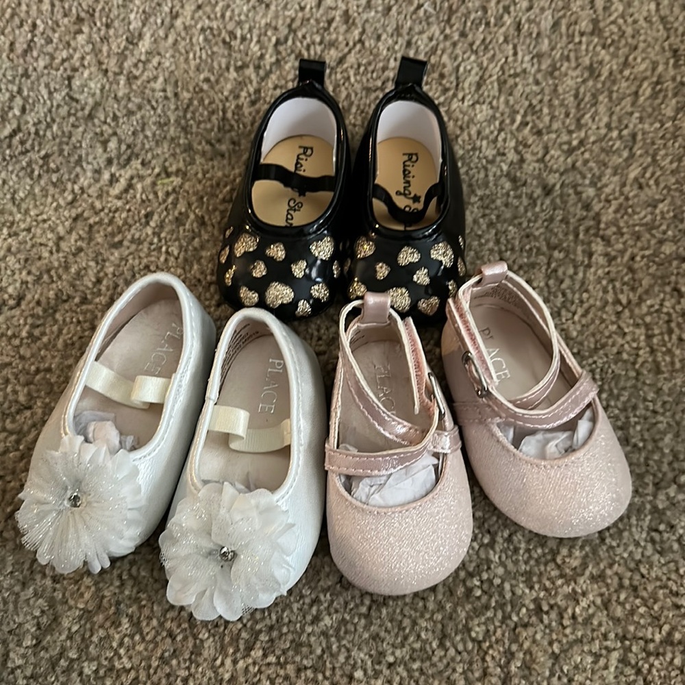 3 Pairs of Baby Girl Shoes
